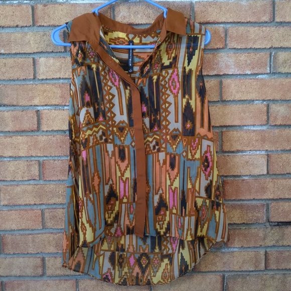 W118 by Walter Baker Tops - High-low Sheer Tank Top